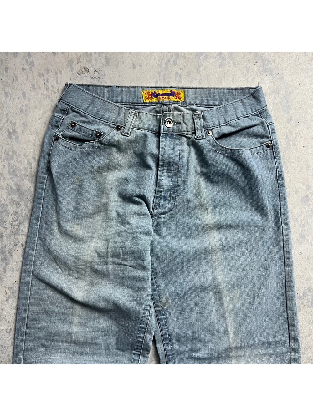 Y2K Vtg F.U.S.A.I. Jeans 34X32 (Fits 34X31) Focus USA Light Wash Denim Loose Fit - Picture 5 of 9